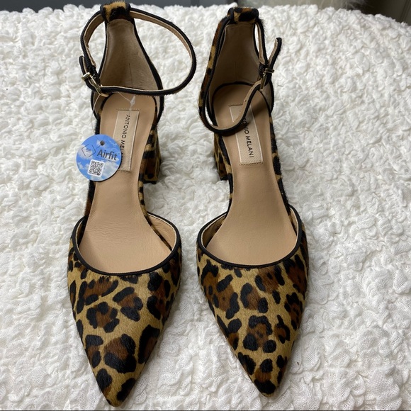 Antonio Melani Leopard Print Heels Size 6.5M - Picture 3 of 6